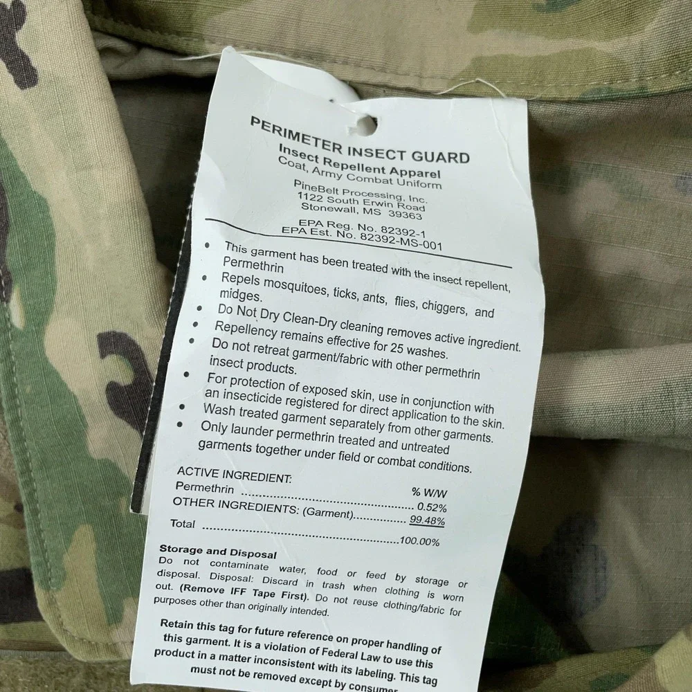 US Army‎ ACU OCP Coat Mens Medium Long Camo Permethrin NSN 8415-01-623-5529